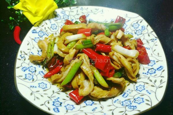 大蒜辣椒炒肚片的做法图解14