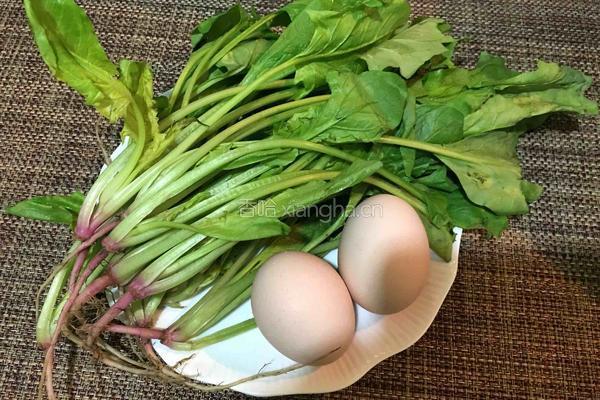 菠菜炒鸡蛋的做法图解1