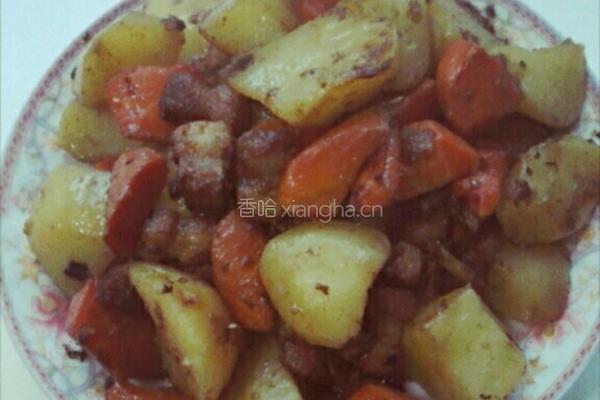 咸肉烧土豆的做法图解7