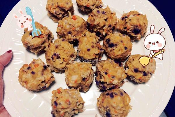 雪纳瑞自制狗粮--鸡胸肉蔬菜丸子的做法图解5
