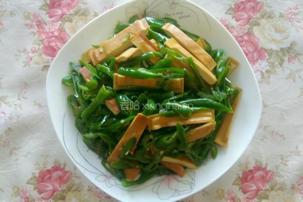 尖椒炒豆干的做法图解8
