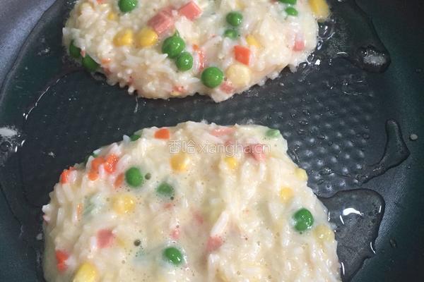 杂粮米饭饼的做法图解6
