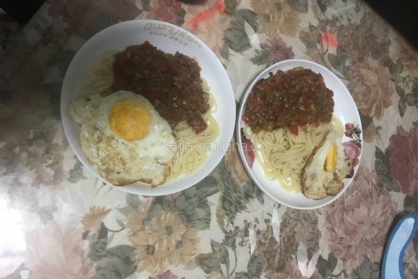 牛肉鸡蛋番茄酱意大利面的做法图解9
