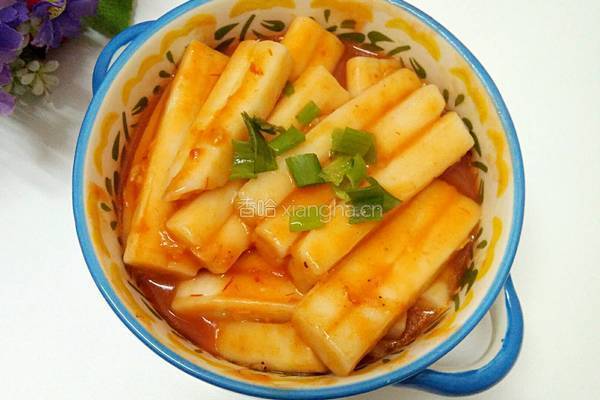 茄汁炒年糕的做法图解6