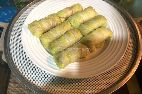 蒸白菜肉卷的做法图解5