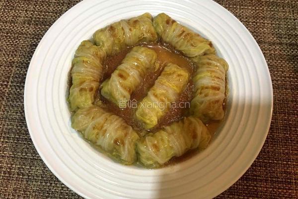蒸白菜肉卷的做法图解8