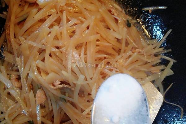 土豆丝炒肉的做法图解7