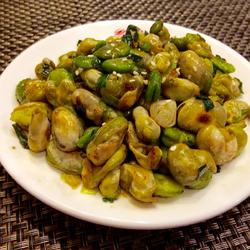 葱炒蚕豆的做法[图]