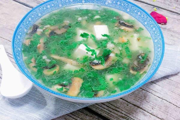 荠菜春笋豆腐羹的做法图解8