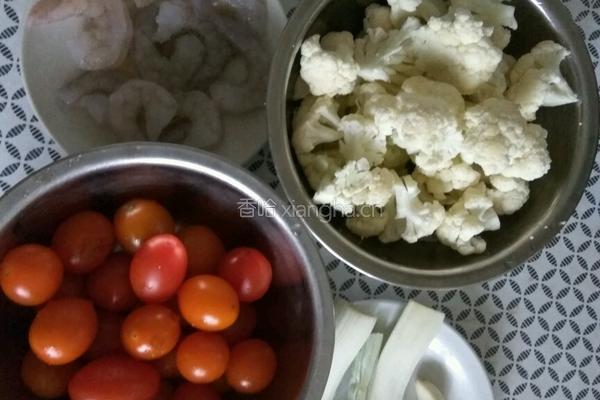 虾仁蕃茄烧菜花的做法图解8