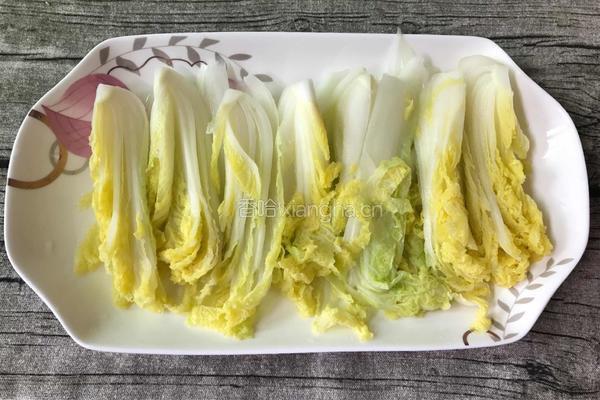 娃娃菜蒸粉丝的做法图解7