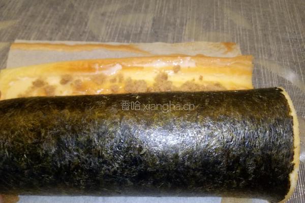 肉松紫菜蛋糕卷的做法图解18