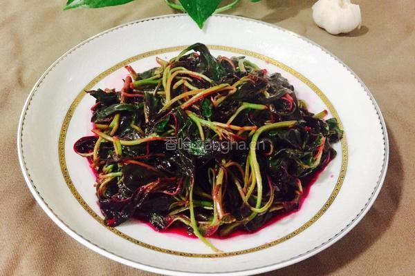蒜蓉炒红苋菜的做法图解7