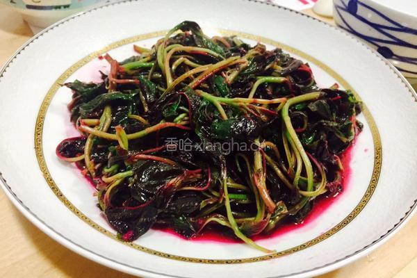 蒜蓉炒红苋菜的做法图解6