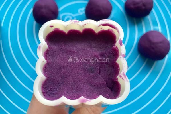 蜜豆桂花紫薯糕的做法图解10