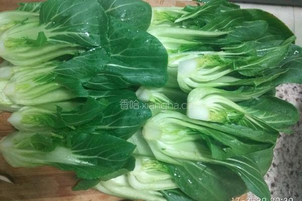 青菜香菇的做法图解3