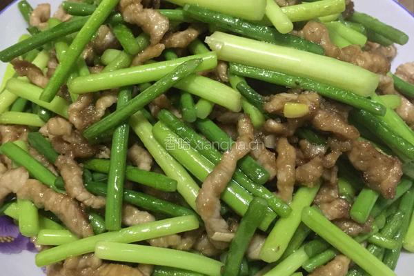蒜台炒肉的做法图解11
