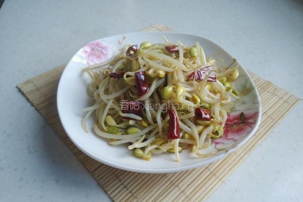 炝炒黄豆芽的做法图解5