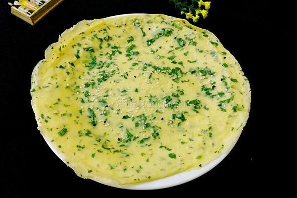 青菜鸡蛋饼的做法图解8