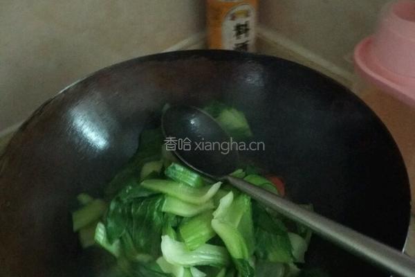 素炒油菜的做法图解9