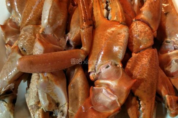 炒螃蟹脚的做法图解1