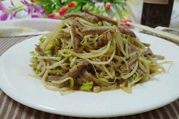 肉丝豆芽菜的做法图解12