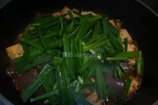 焖豆腐鸭血韭菜的做法图解12