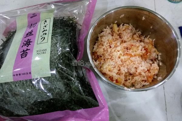 海苔泡菜团的做法图解1