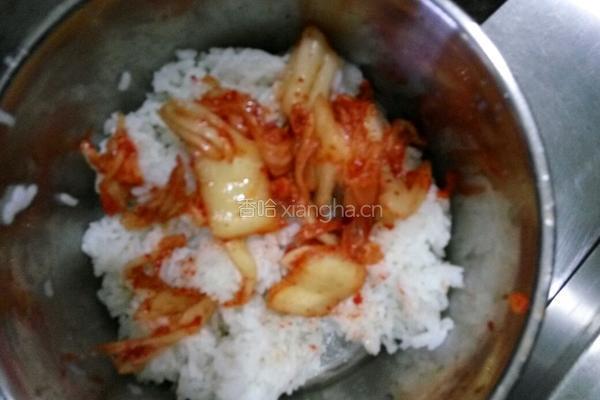 海苔泡菜团的做法图解2