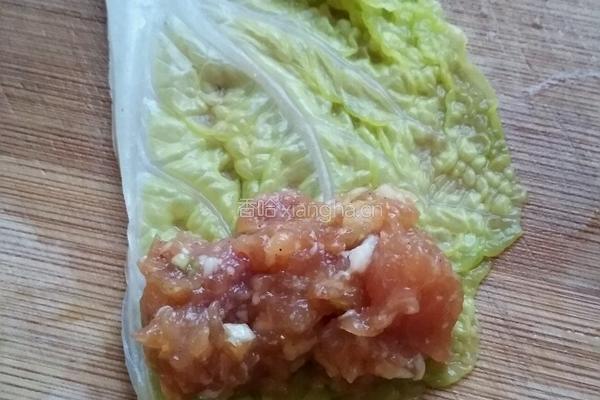 白菜肉卷的做法图解3