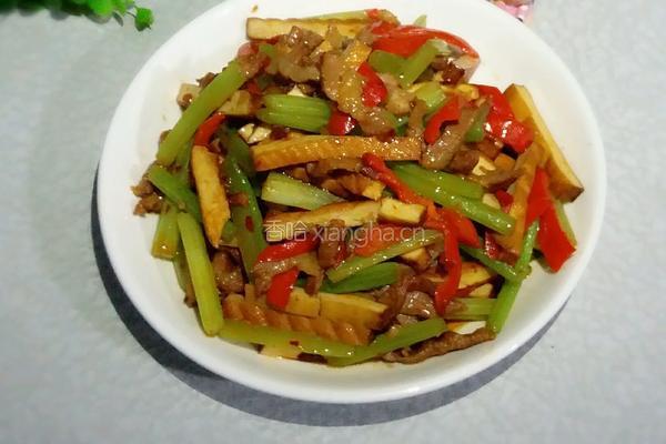 芹菜肉丝炒香干的做法图解10