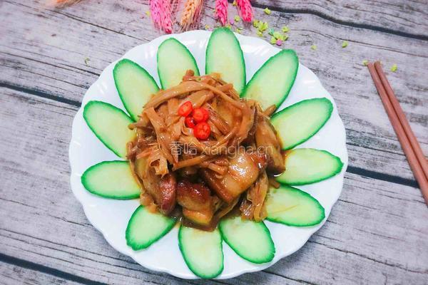 黄花菜炖肉的做法图解4