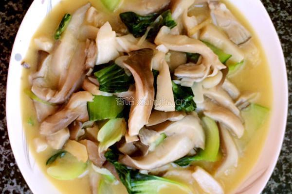 蘑菇炒青菜的做法图解6