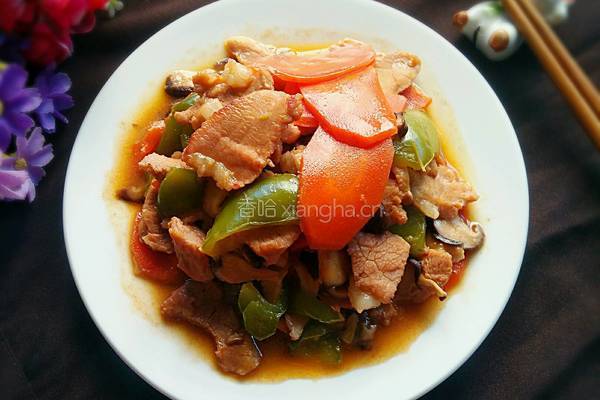 瘦肉炒杂蔬的做法图解6