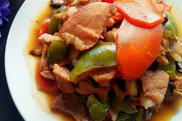 瘦肉炒杂蔬的做法图解7