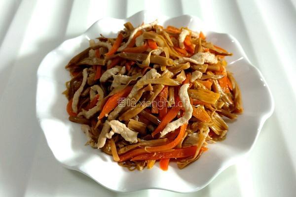 黄花菜炒肉丝的做法图解10