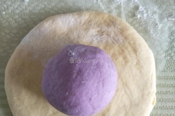 胡萝卜紫薯开花馒头的做法图解3