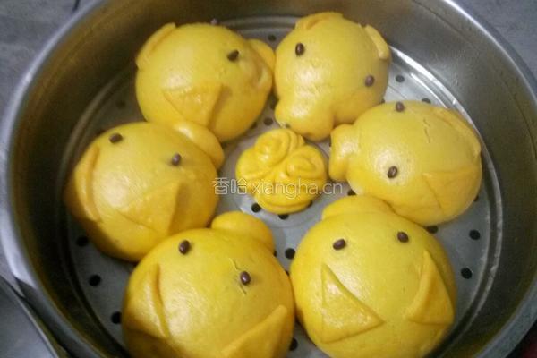 南瓜小猪馒头的做法图解17