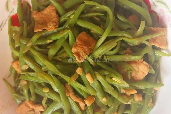 宽豆角炒肉片的做法图解5