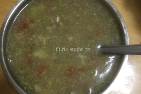 西红柿苦瓜瘦肉羹的做法图解10