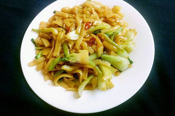 青菜炒河粉的做法图解10