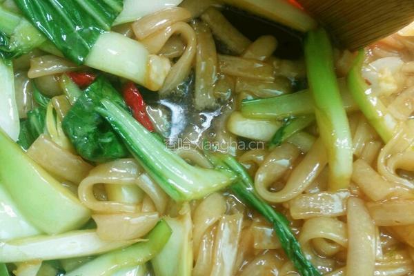 青菜炒河粉的做法图解9