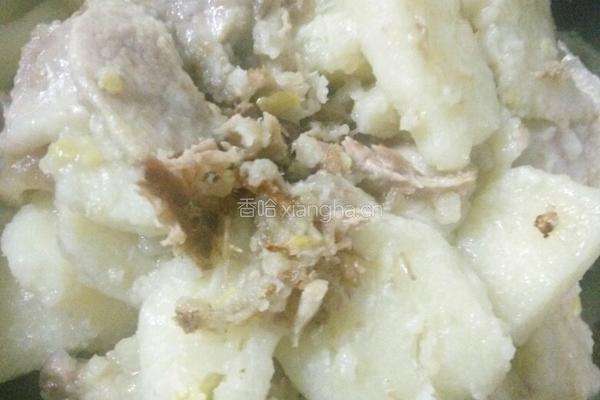 肉炒白色脚板薯的做法图解8