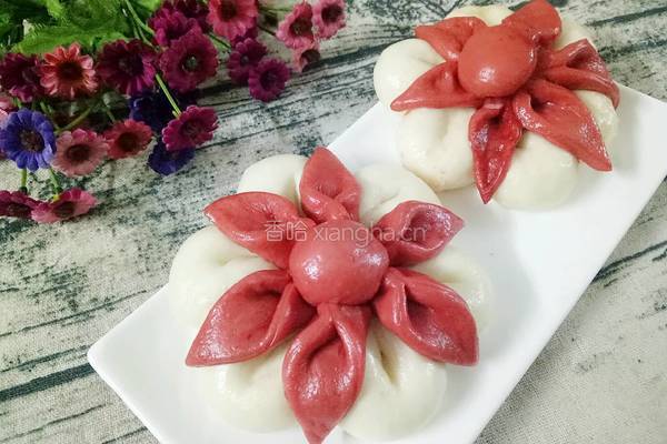 花朵馒头的做法图解2
