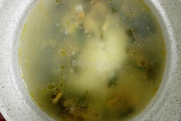 瑶柱白菜粥的做法图解4