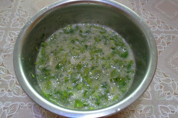 香菜炒鹅蛋的做法图解4