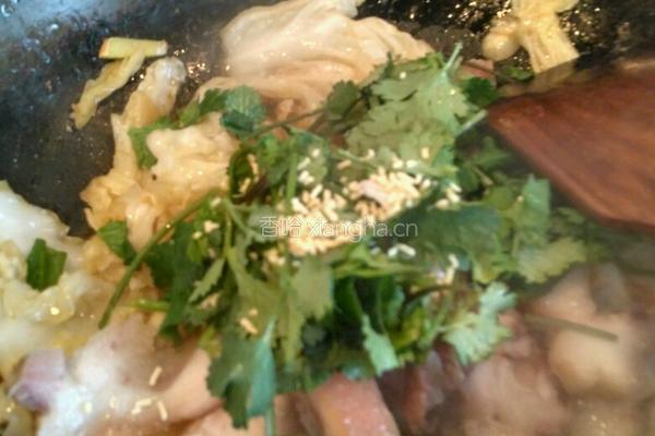 猪头肉扒白菜的做法图解4