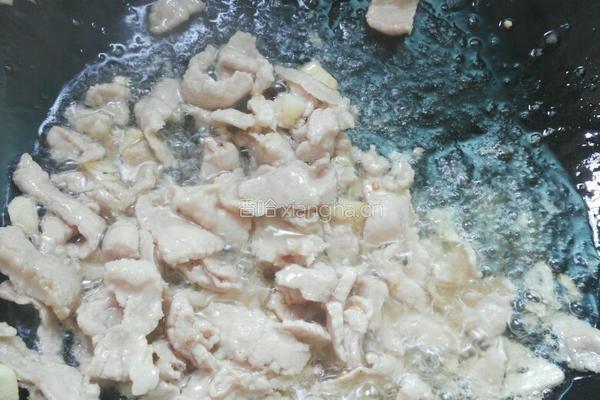 青菜瘦肉炒香干的做法图解5