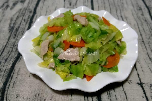 圆白菜炒肉的做法图解11
