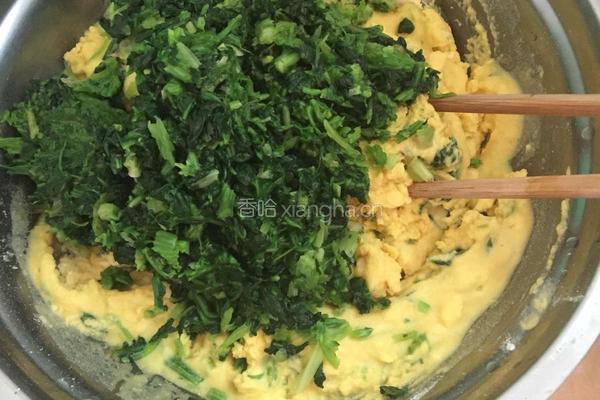 菠菜玉米黑麦锅贴的做法图解4